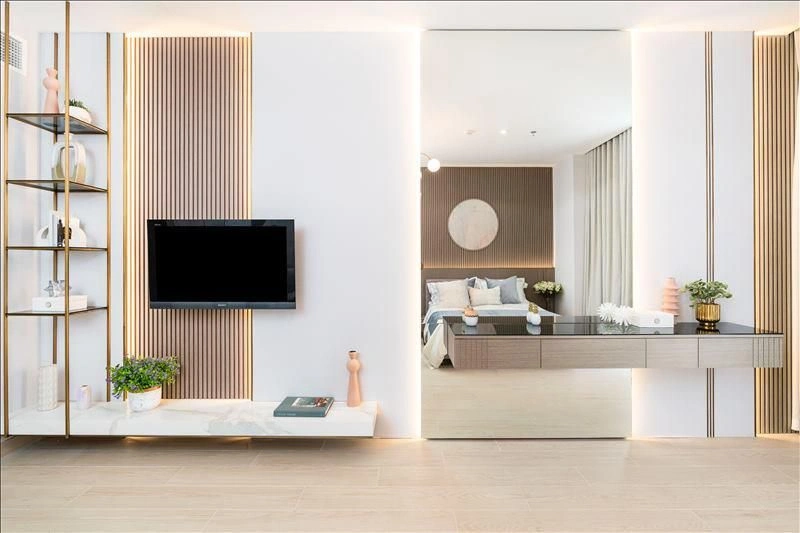 New residence Q Gardens Loft with swimming pool and cinema in the JVC area, in the center of Dubai, UAE