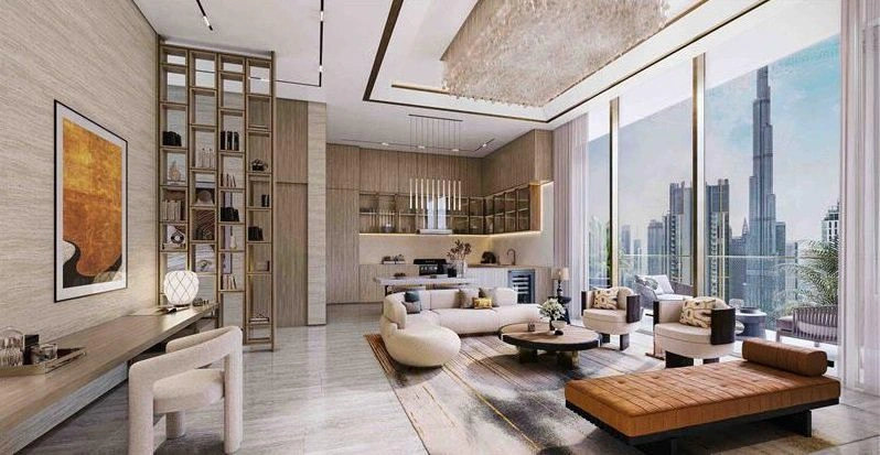 New high-rise residence St Regis Residences with infinity pools, Downtown Dubai, Dubai, UAE