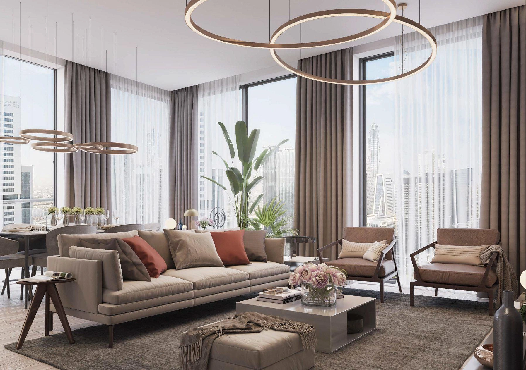 Résidence de grande hauteur Ahad Residences près de la plage et de la station de métro, au cœur de Business Bay, Dubaï, EAU