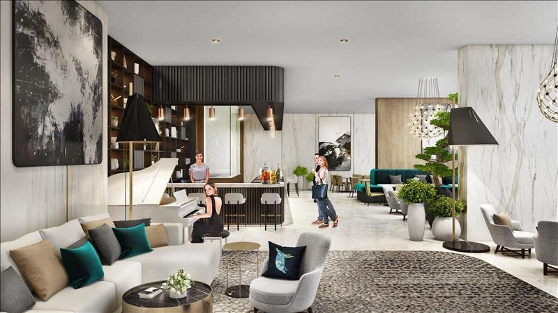 Résidence de grande hauteur Ahad Residences près de la plage et de la station de métro, au cœur de Business Bay, Dubaï, EAU