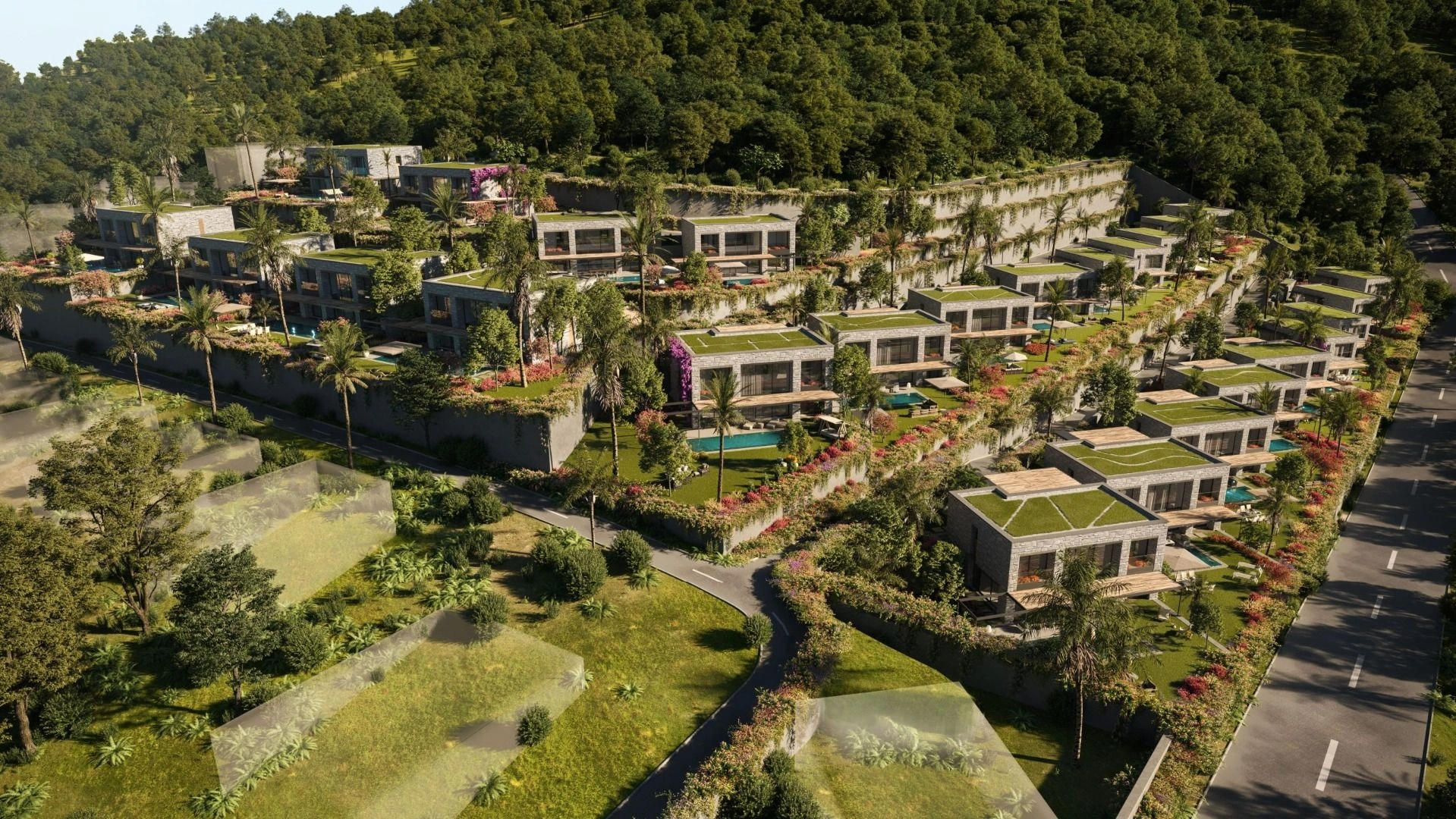 Proyecto lujoso en la bahía costera de Bodrum