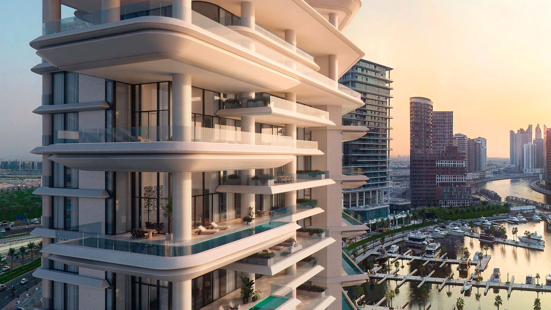 Exclusive complex in harbor of Marasi Dubai, UAE