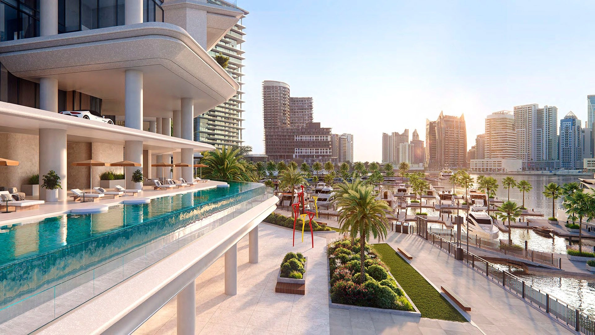 Exclusive complex in harbor of Marasi Dubai, UAE