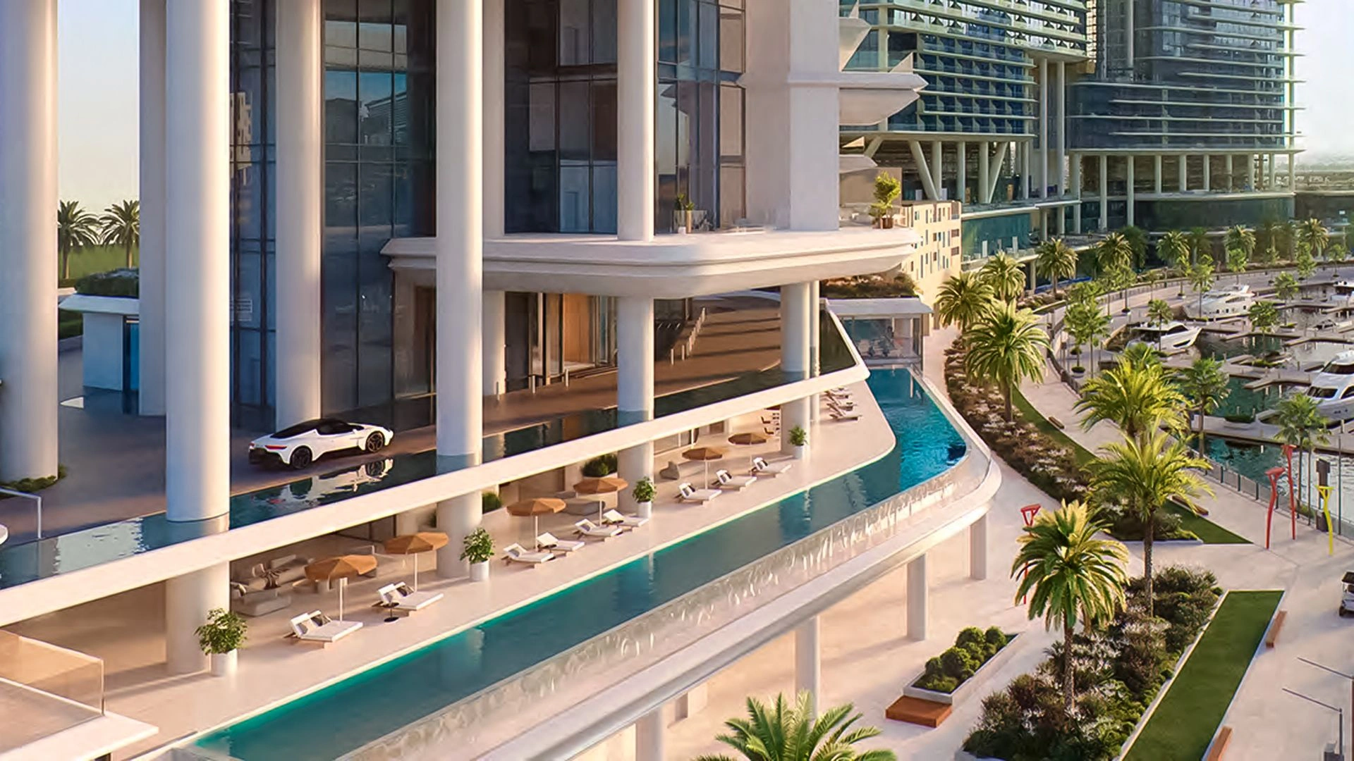 Exclusive complex in harbor of Marasi Dubai, UAE