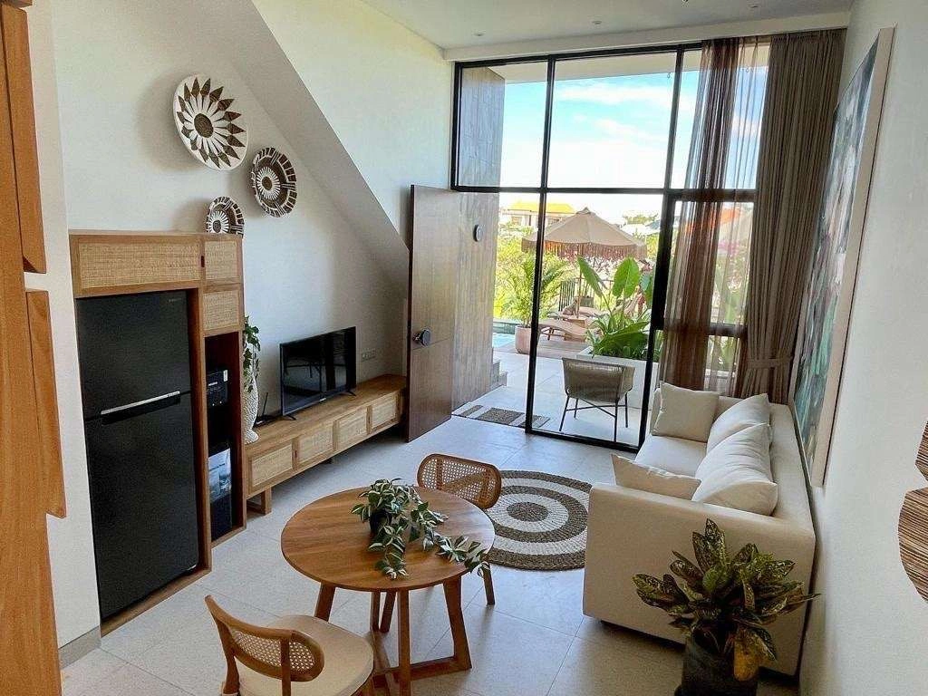 Apartment complex 450 meters from the sandy Batu