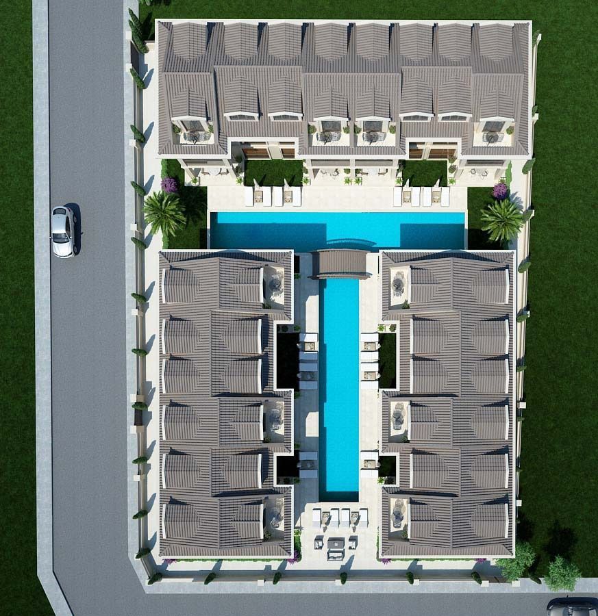 Apartamento 1+1 con vista a la montaña en la zona de Calis de Fethiye