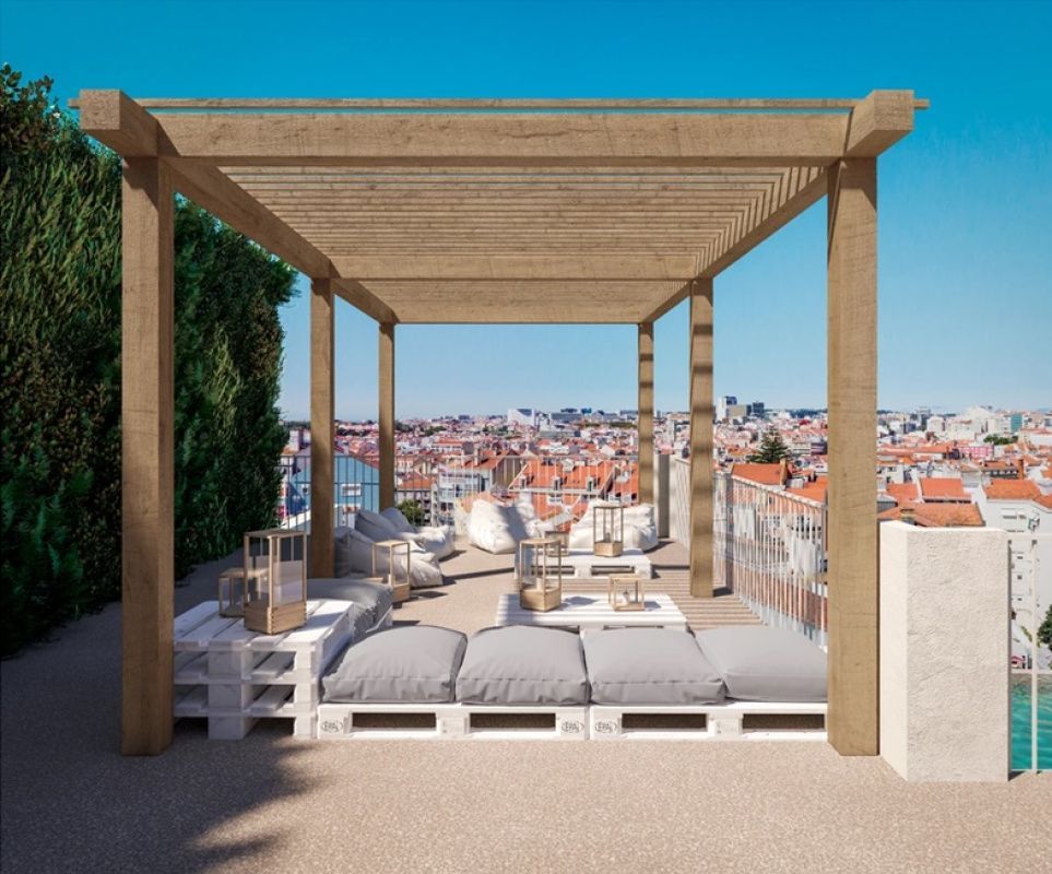 Luxury apartment 2+1 with swimming pool in Lisbon, Portugal