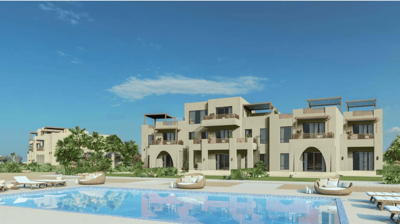 Apartment 1+1 with a spacious terrace in El Gouna, Egypt