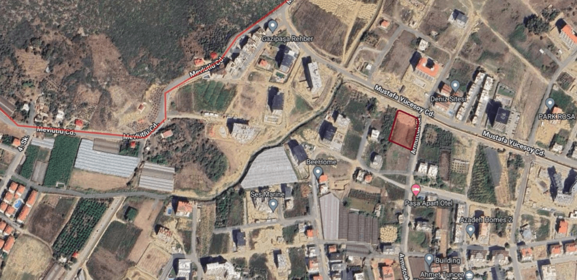 Land for construction of apartments, villas and hotels in Gazipasa