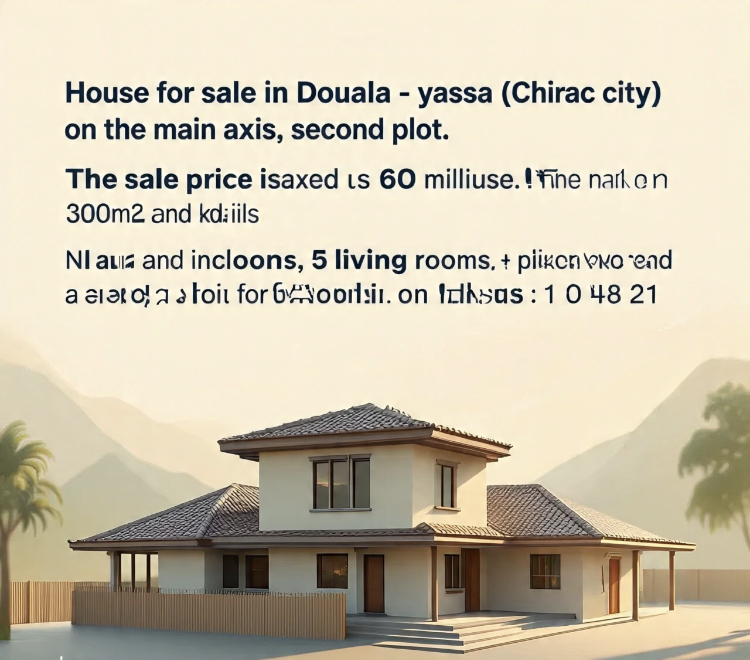 House 300 m2 with balcony in Douala, Cameroon